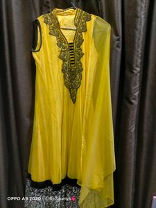Yellow Floor Length Gown