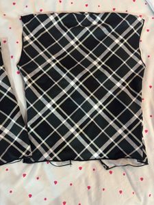 Chic Plaid Cutout Mini Dress co-ord set