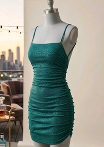 Sparkly Ruched Bodycon Dress