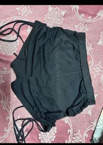 brand 3 Black Tie-Side Lounge Shorts