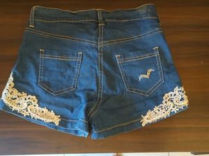 Vanca Denim Lace Shorts (S)