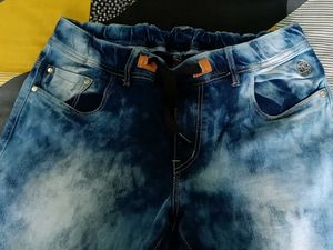 Blue Tie-Dye Jeans