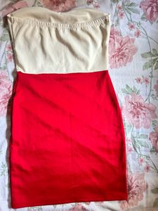 Red &amp; Cream Dress