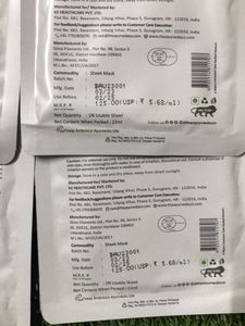 T.A.C Ubtan Serum Sheet Mask Each Price Is 69