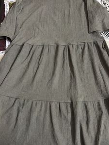 Boho Tiered Olive Green Dress