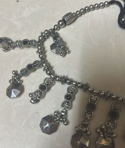 Boho Beaded Kamabandh &amp; Necklace Set for Graba
