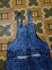 Stylish Blue Denim Overalls