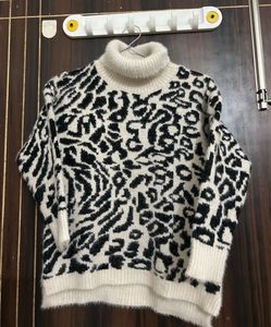 Funky Animal Print Turtleneck Sweater fo kids