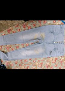 Blue Denim Jeans In 34 Waist