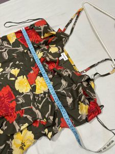 Floral Ruffle Spaghetti Strap Dress