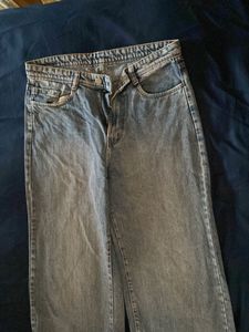 denim straight leg jeans