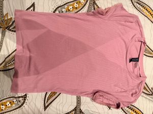 Pink Lace Trimmed T-Shirt H&amp;M