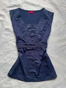 Elegant Navy Blue Top