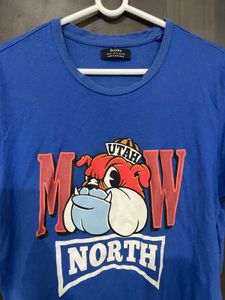 Blue Graphic Print T-Shirt