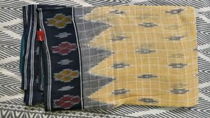 Elegant chikoo and black cotton Saree