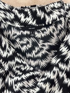 Stylish Black &amp; White Print Dress