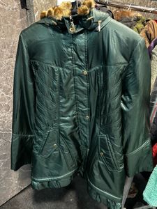 Green Hooded Winter Parka