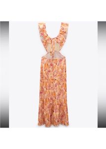 Zara Limited Edition floral Cutout Maxi Dress