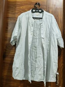Light Blue Crinkle Fabric Shirt