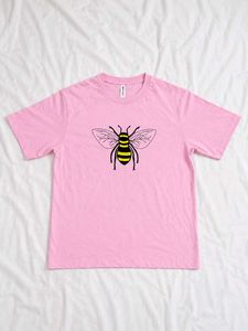 Cute Pink Bee Graphic T-Shirt