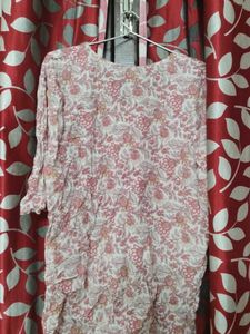Floral Print Cotton Kurta