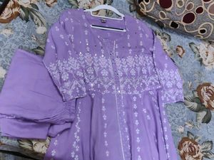 40 Size -l Lavender Anarkali Set