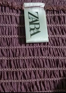 Mauve Puff Sleeve Twist Front Top
