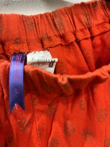 Vibrant Coral Printed Salwar Pants