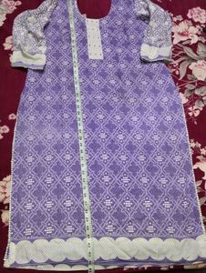 Beautiful Purple Bandhani Kurta