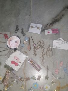 Korean Charms, Necklaces,Hair Accessories Lot