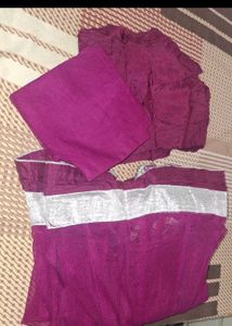 party wear Purple Kurta Suit three piece
