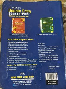 T.S. Grewal's Double Entry Book Keeping Vol I