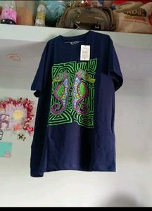Navy Blue Graphic T-Shirt