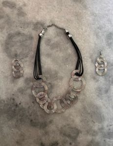 NAVRATRI SPECIAL:Chic Silver Tone Necklace Set