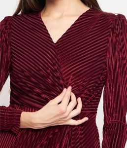Burgundy Velvet Dress