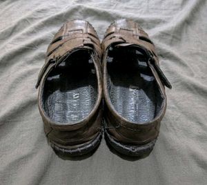 Men's Brown Synthetic Leather Sandals