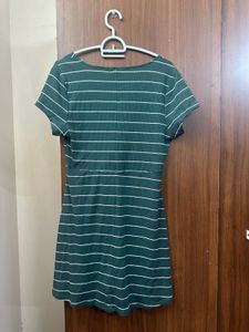 Cotton On Green Ribbed Dress | Size M