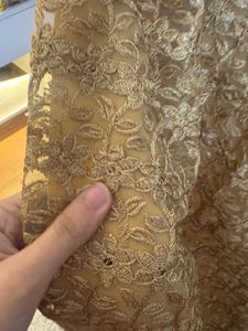 Elegant Gold Embellished Skirt