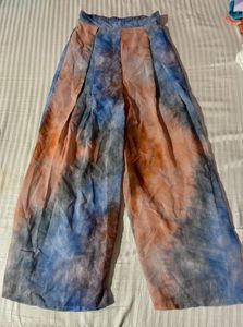 Blue Pink Flared Trouser