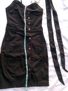 Chic Black Button-Down Mini Dress