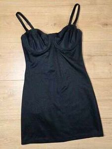 Women's Black Bodycon Slip Dress