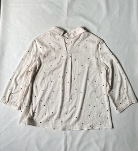 White Polka Dot Blouse