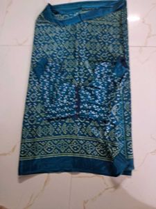 Beautiful Teal Saree with Print