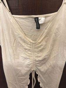 Cream Ruched Camisole Top