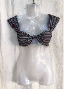 22810. Striped Bikini Top