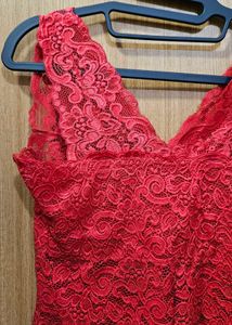 Red Lace Tank Top
