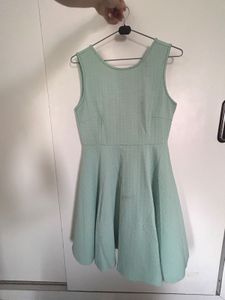 Mint Textured Fit &amp; Flare Dress