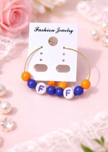 Funky Beaded Hoop Earrings