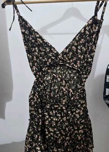 Floral Halter Neck Mini Dress
