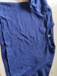 Blue Crop Top  like sweatshirt